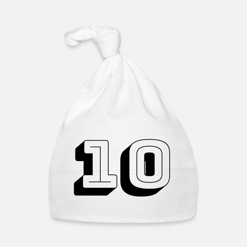 Numéro de maillot - Dix - Numéro Bonnet bio Bébé