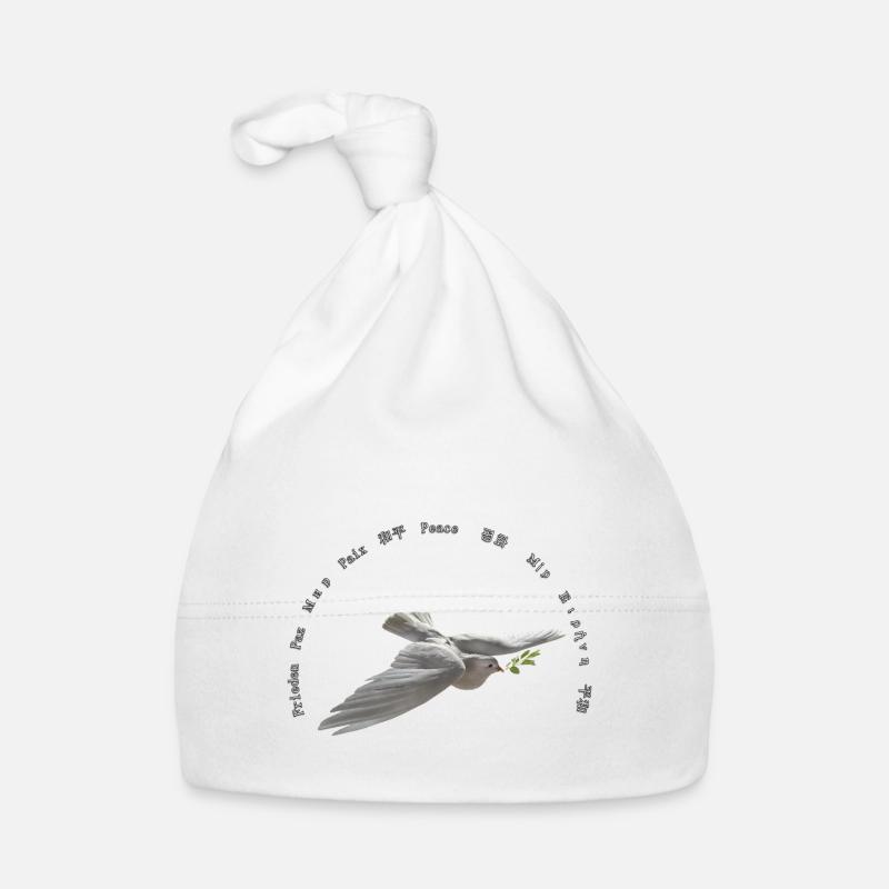 Texte de paix Bonnet bio Bébé