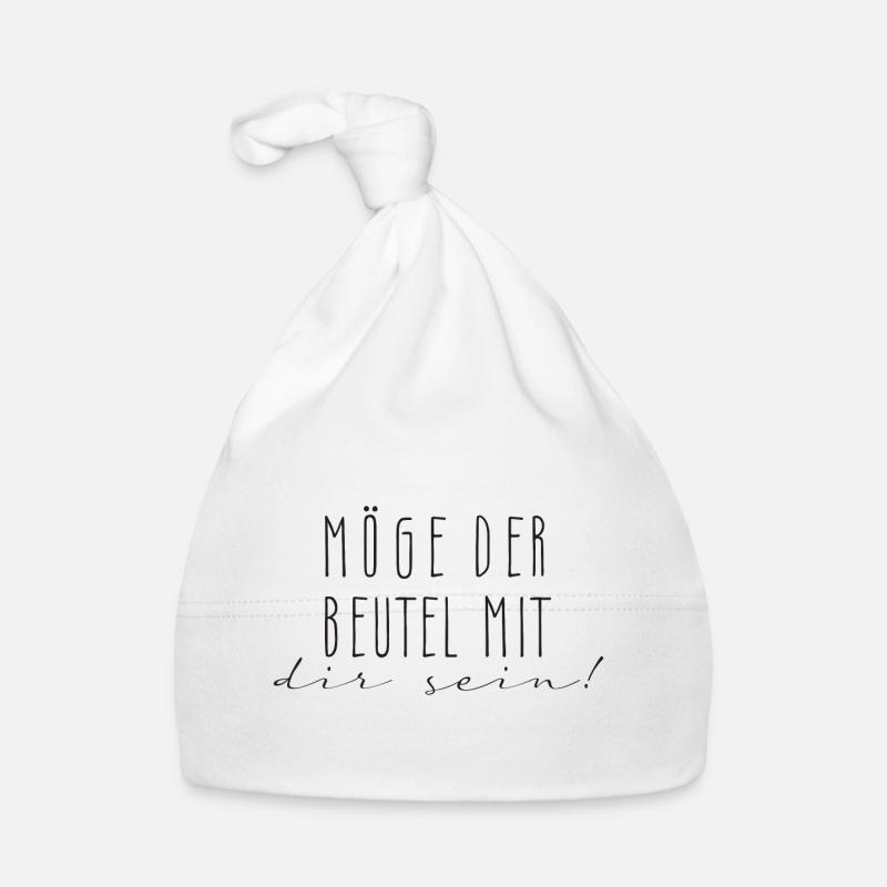 möge der beutel mit dir sein - Baby Bio-Mütze - Weiß