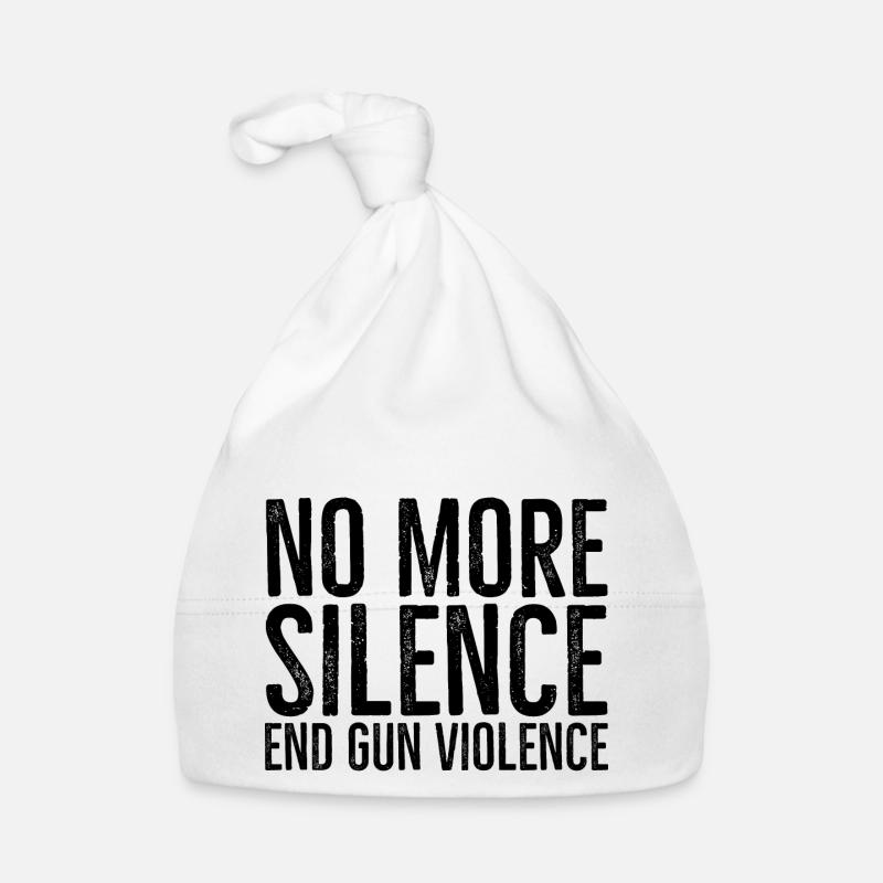 Plus de silence pour mettre fin à la violence armée - Bonnet bio Bébé - blanc