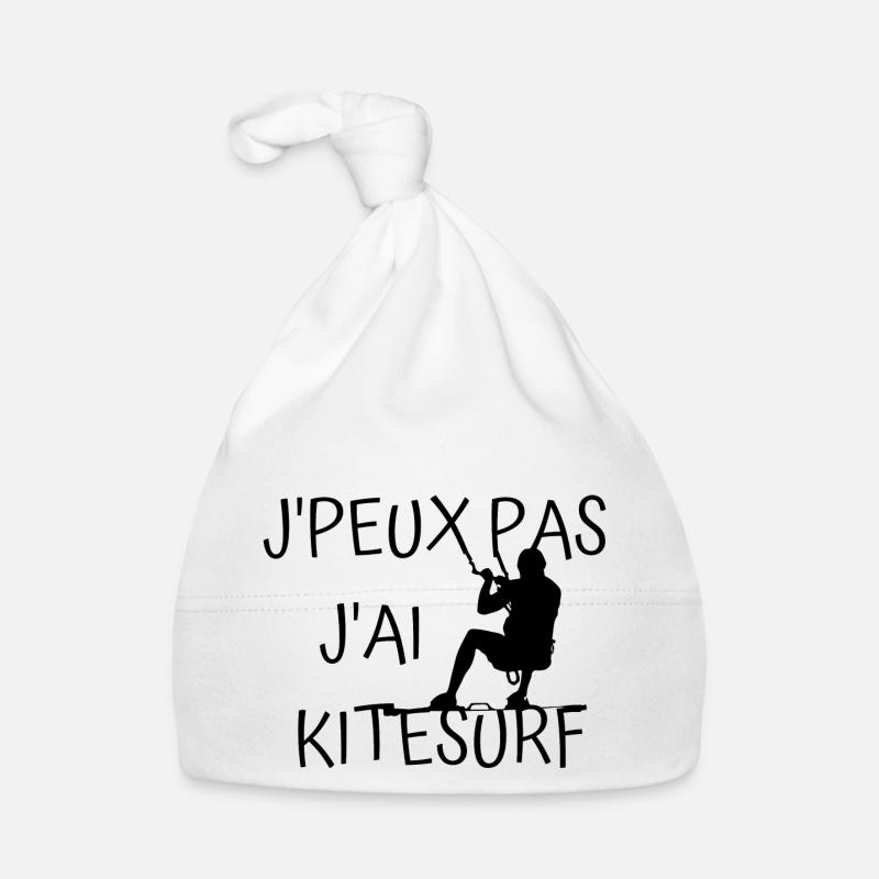 Je peux pas j'ai kitesurf Bonnet bio Bébé