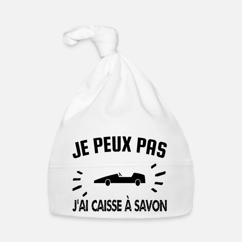 je peux pas j'ai caisse à savon - Bonnet bio Bébé - blanc