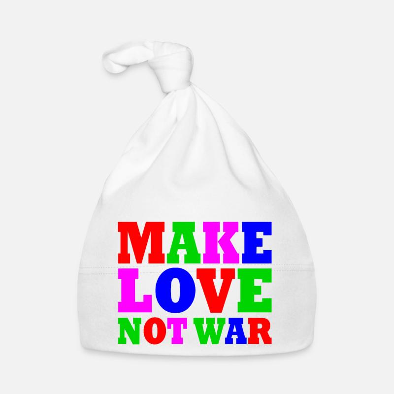 Make love not war Baby Bio-Mütze