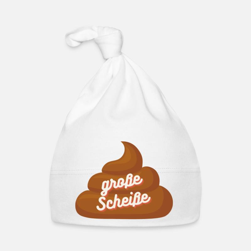 große Scheiße - Baby Bio-Mütze - Weiß