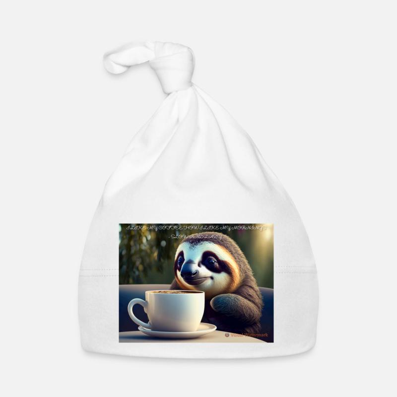 Caffeinated Sloth Baby Bio-Mütze