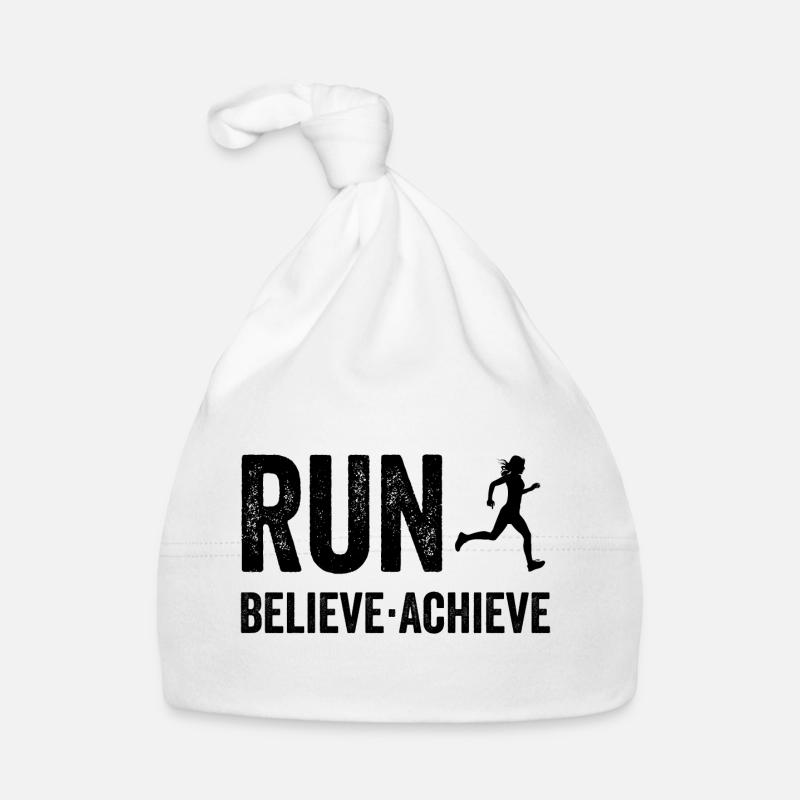 Marathon - Run. Believe. Achieve. Organic Baby Cap