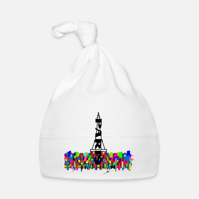 Kunst Eiffel Paris Baby Bio-Mütze