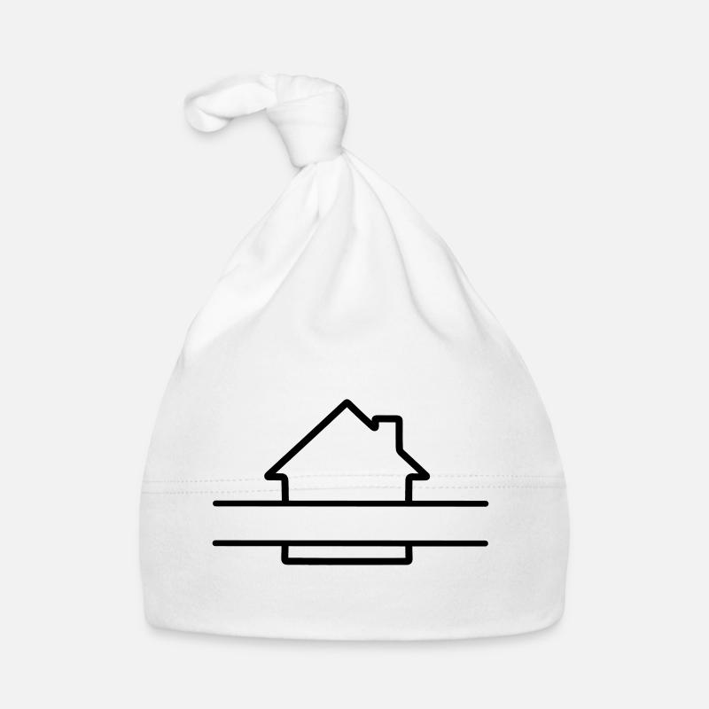 Haus einfaches langes Textbanner Baby Bio-Mütze