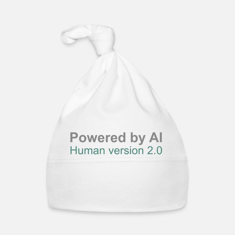 Powered by AI: Human Version 2.0 - Baby Bio-Mütze - Weiß