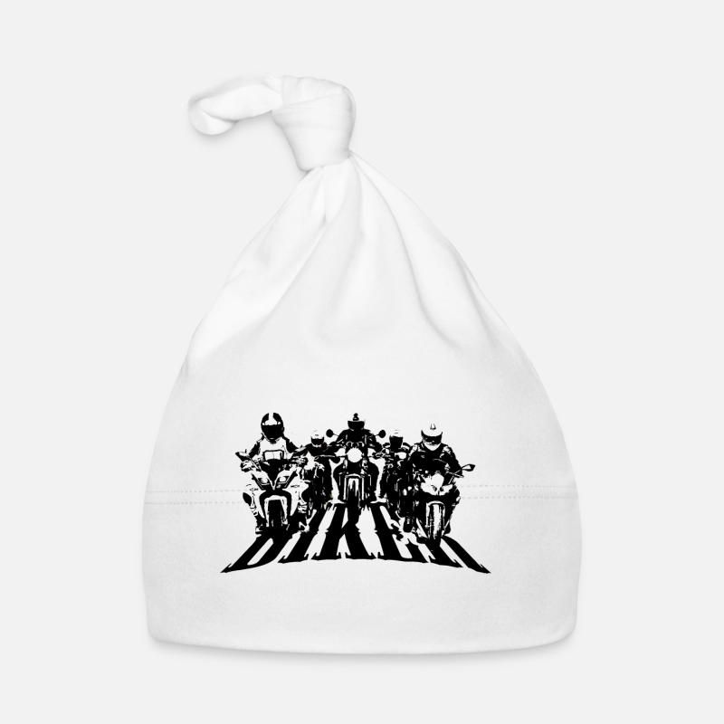 Groupe de motards Noir/Blanc Bonnet bio Bébé