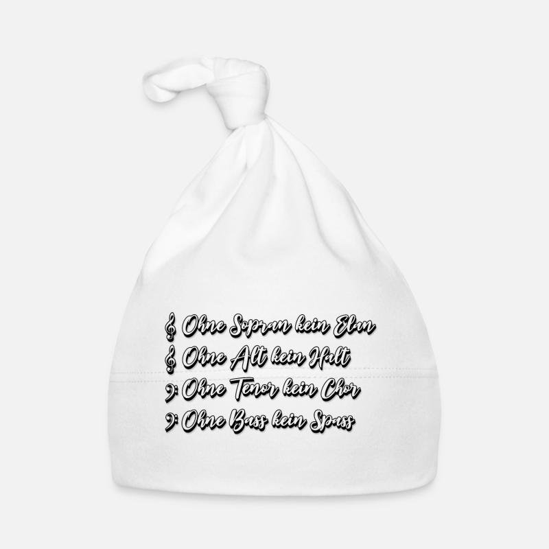 SATB Choir Saying Organic Baby Cap