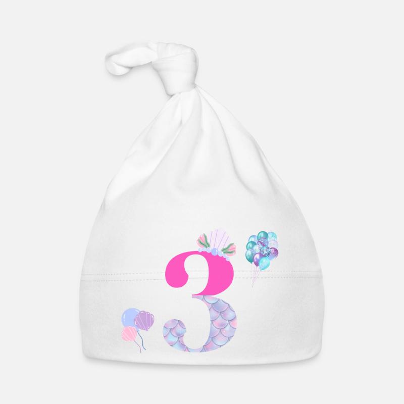 3rd birthday mermaid Organic Baby Cap
