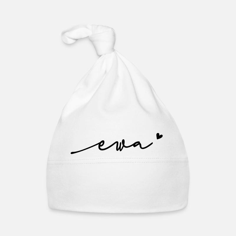 Ewa Cursive Name Organic Baby Cap