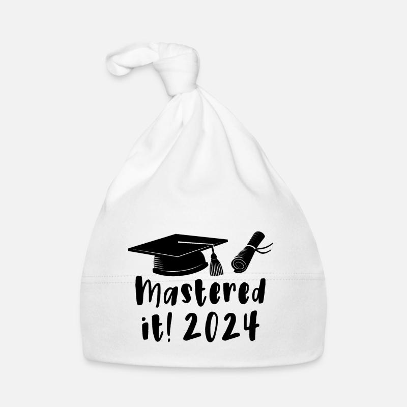 Mastered 2024 Diplôme de Master Diplômé 2024 Bonnet bio Bébé