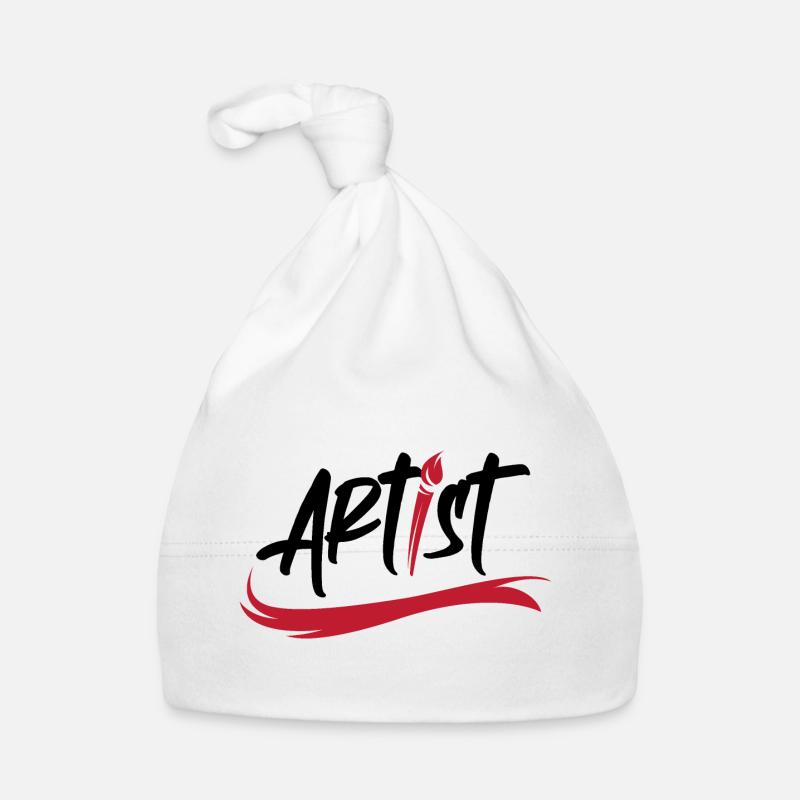 Icône d’art de logo de pinceau d’artiste icône de coup de pinceau Bonnet bio Bébé