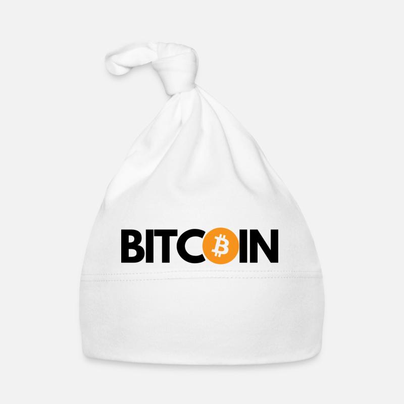 Krypto BITCOIN 2 - Baby Bio-Mütze - Weiß