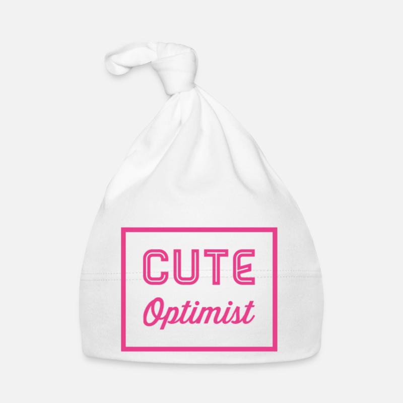 Cute optimist - Geschenkidee Baby Bio-Mütze