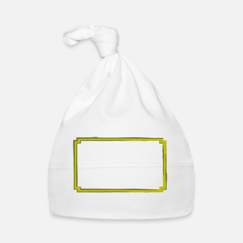 gelb-grauer Rahmen Baby Bio-Mütze