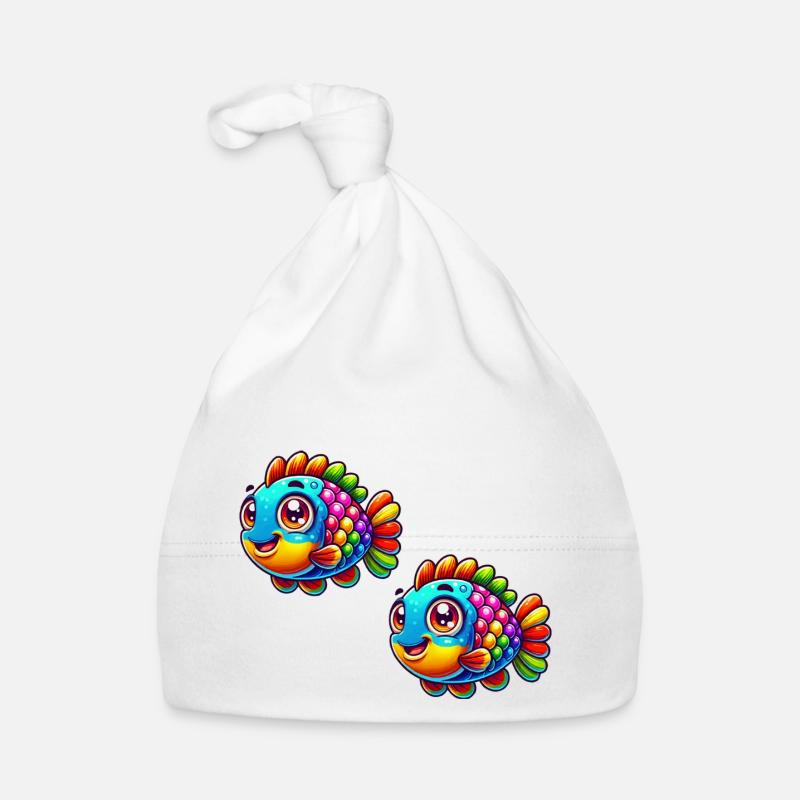 Fish Comic Organic Baby Cap