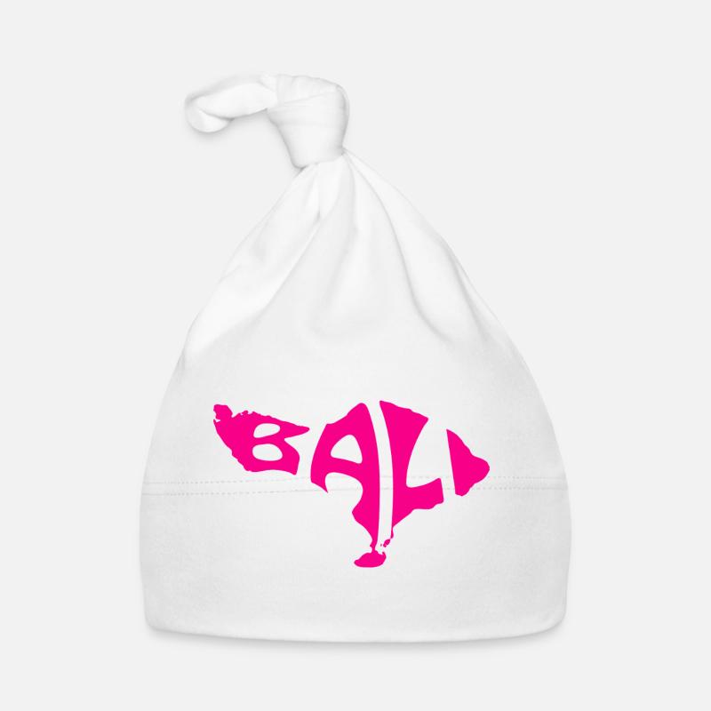 Bali Map Artistic Typography Design Organic Baby Cap