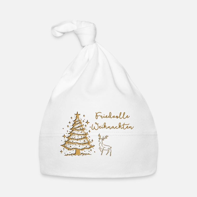 Noël paisible dans la forêt Cerf Arbre de Noël Bonnet bio Bébé