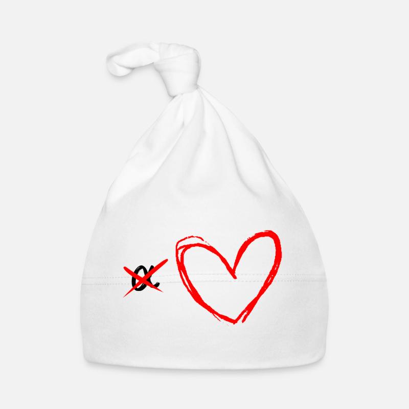 I'm not an alpha design with a red heart Organic Baby Cap