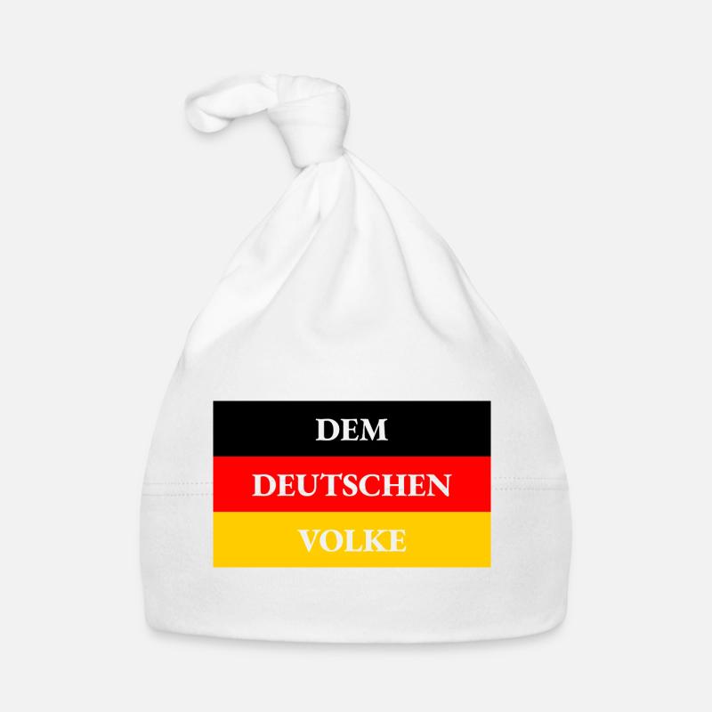 DRAPEAU AU PEUPLE ALLEMAND Bonnet bio Bébé