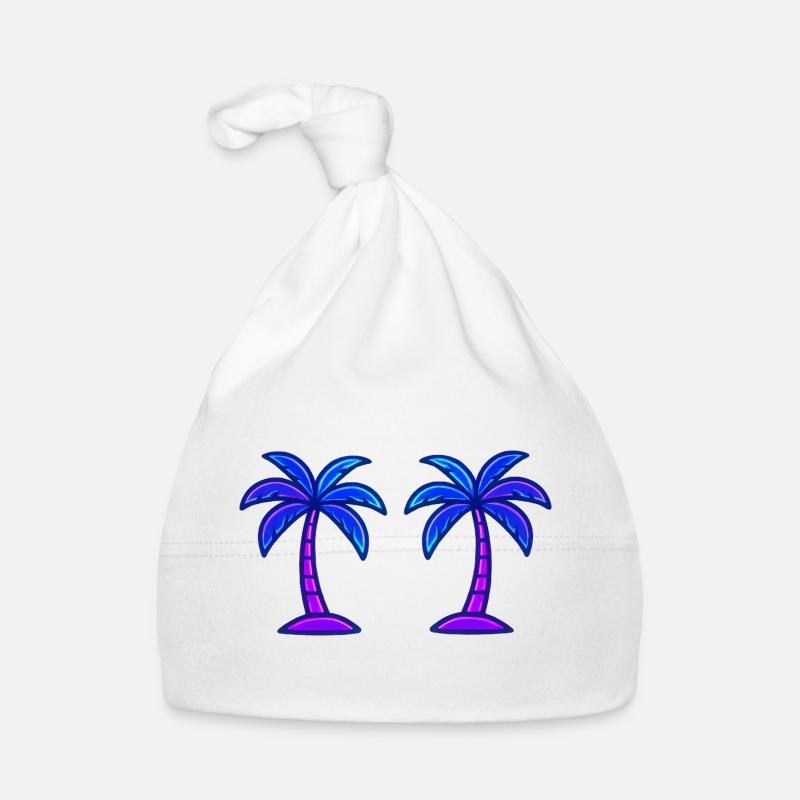 Palm Trees Neon Organic Baby Cap