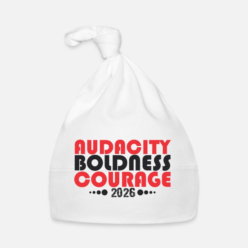 Audacity Boldness Courage 2026 Baby Bio-Mütze