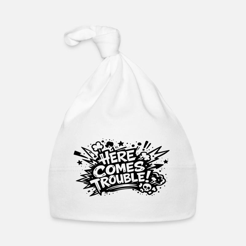 Here comes trouble Baby Bio-Mütze