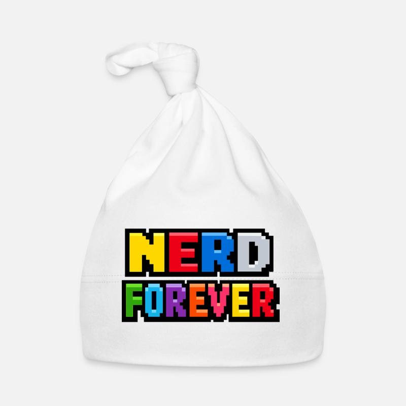 Nerd Forever – Pixel Art Rétro Gaming Bonnet bio Bébé