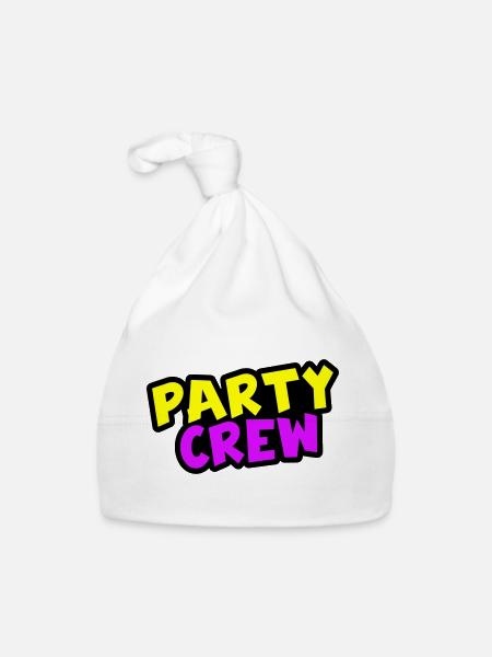 Party Crew - Organic Baby Cap - white - Front