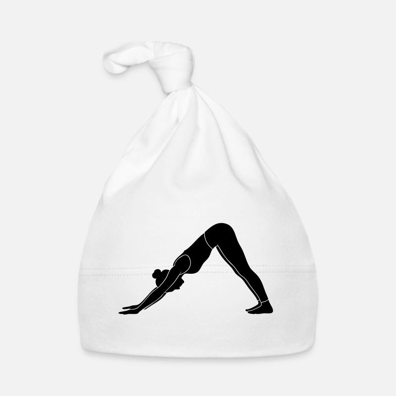 Downward Facing Dog Yoga Silhouette Organic Baby Cap