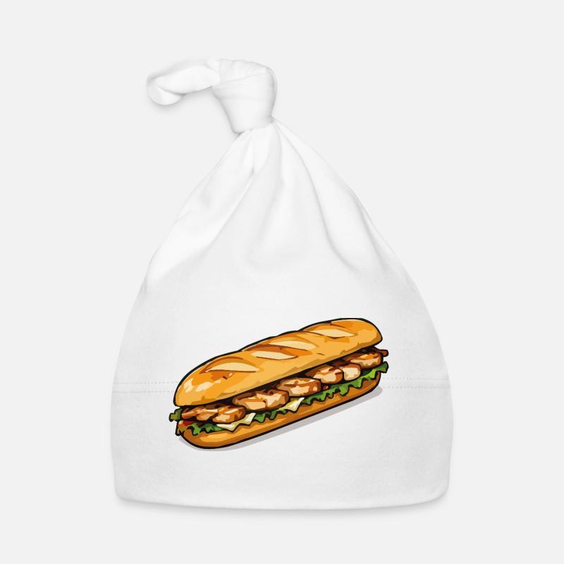 Gegrilltes Hähnchen Sub Kunst Baby Bio-Mütze