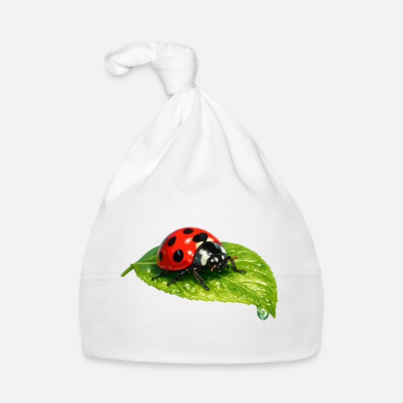 Ladybug on leaf Organic Baby Cap