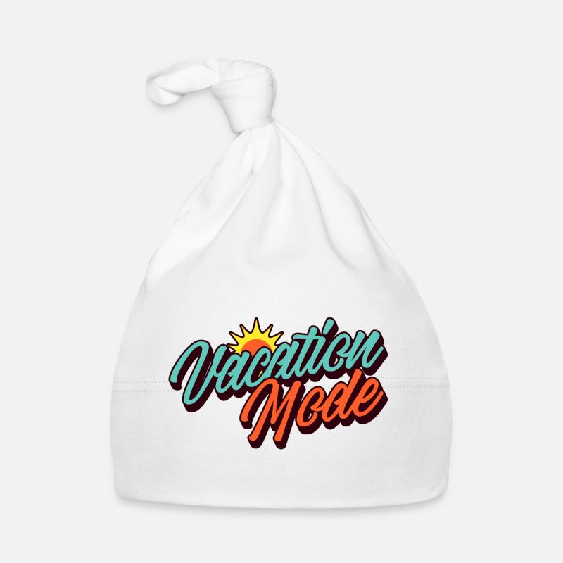 Vacation Mode Urlaubsmodus Retro Sonnen-Design Baby Bio-Mütze