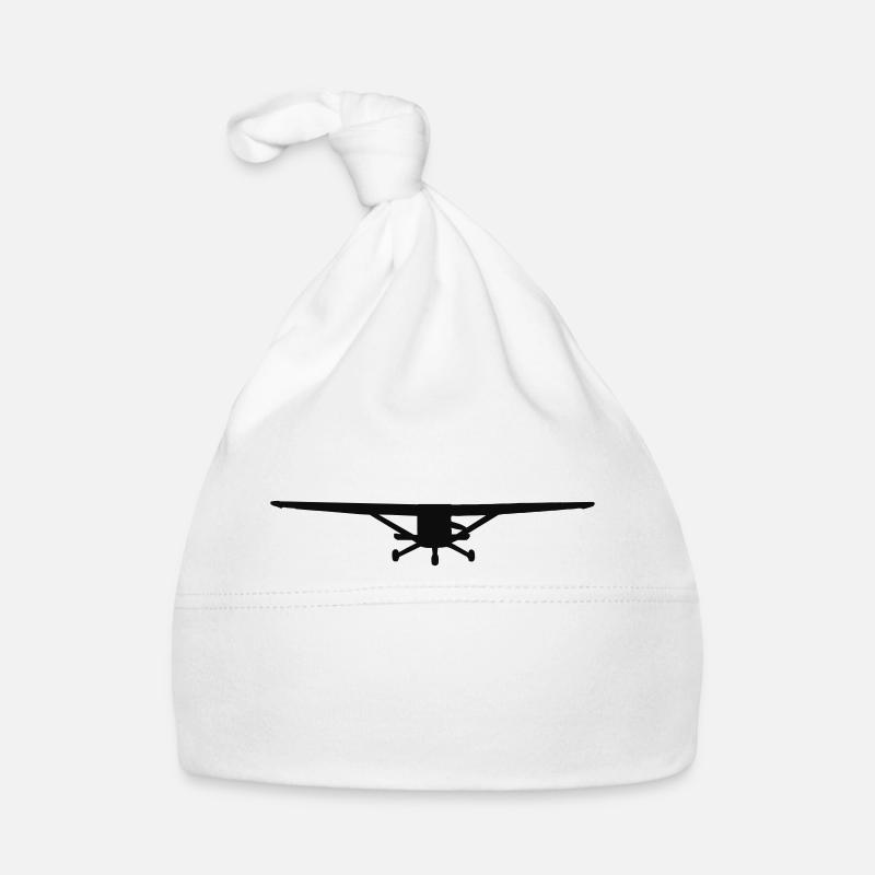Cessna Kopf - Baby Bio-Mütze - Weiß
