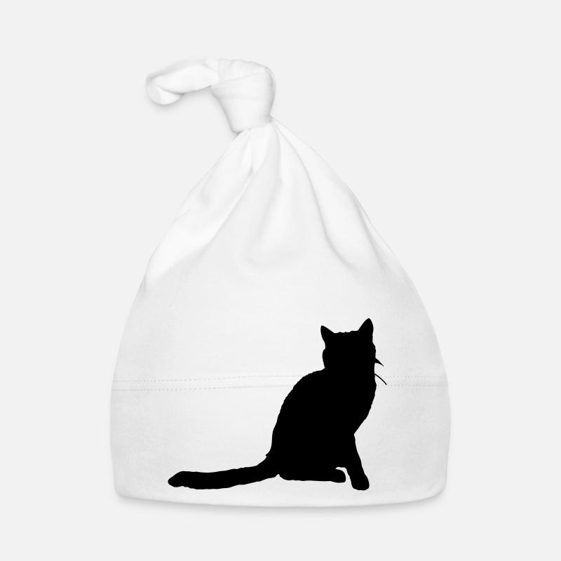 Vector Cat Silhouette Bonnet bio Bébé