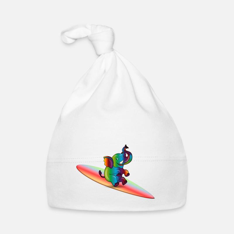éléphant surfin Bonnet bio Bébé