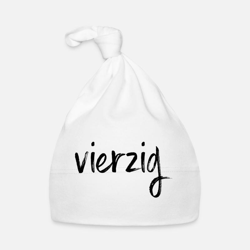 40 vierzig 40. Geburtstag Geschenk Baby Bio-Mütze