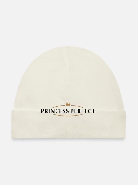 princess perfect (2c) - Organic Baby Cap - white - Front