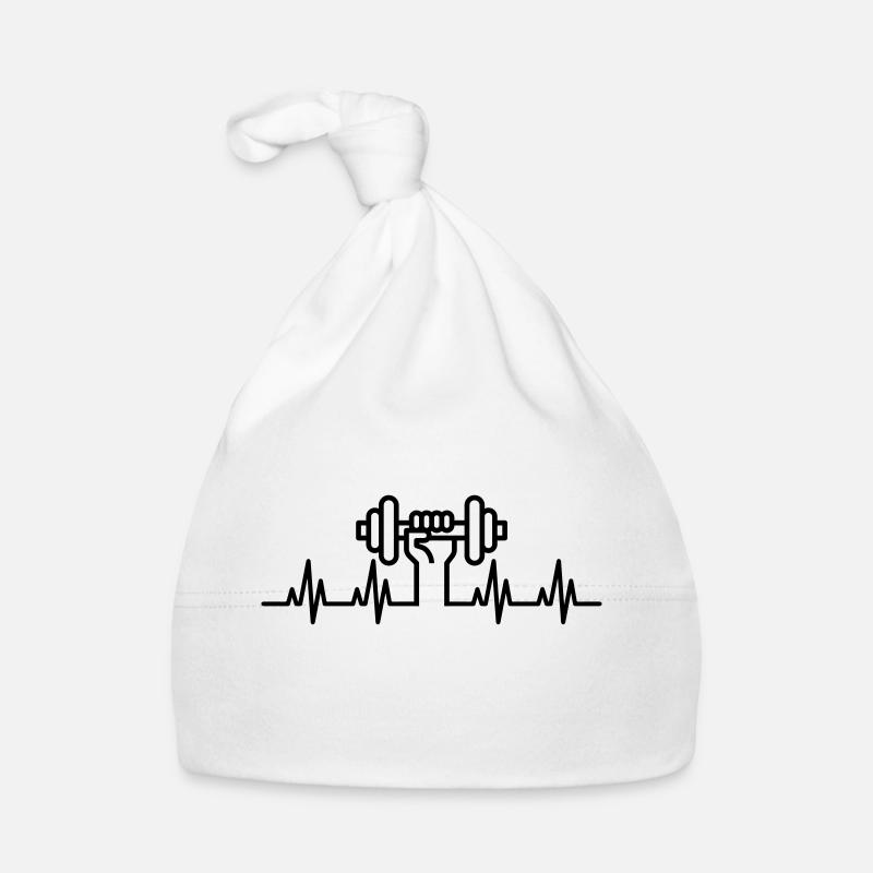 Musculation ECG - Bonnet bio Bébé - blanc