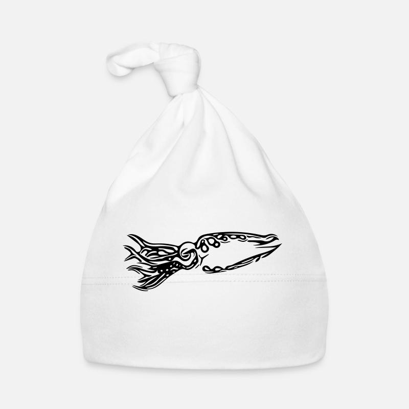 calamar - Bonnet bio Bébé - blanc