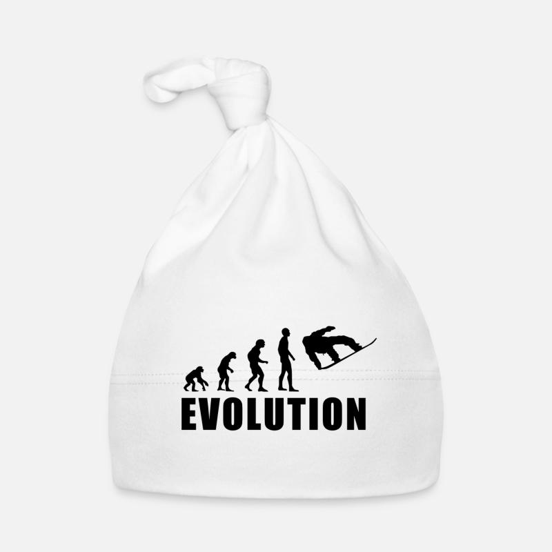 EVOLUTION SNOWBOARD Snow Winter Gift Organic Baby Cap