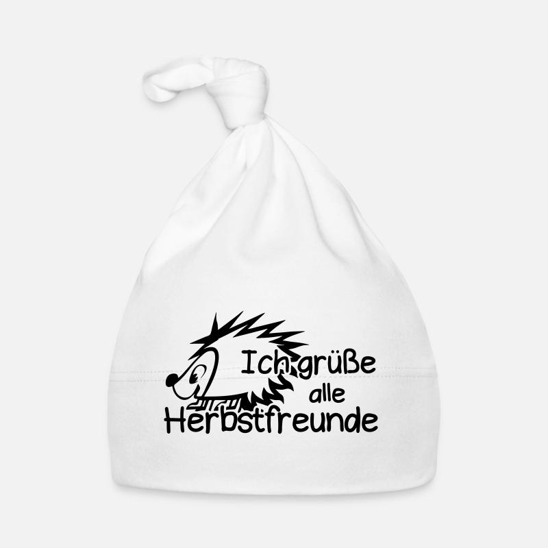 Herbstfreunde Herbst Igel Spruch Geschenk lustig Baby Bio-Mütze