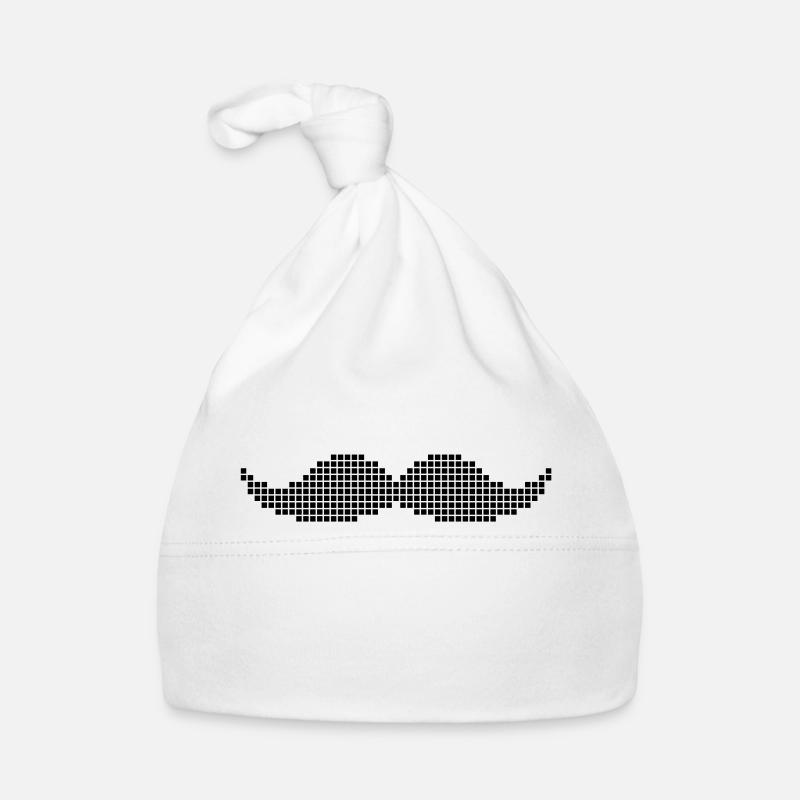 Pixel Moustache Bonnet bio Bébé