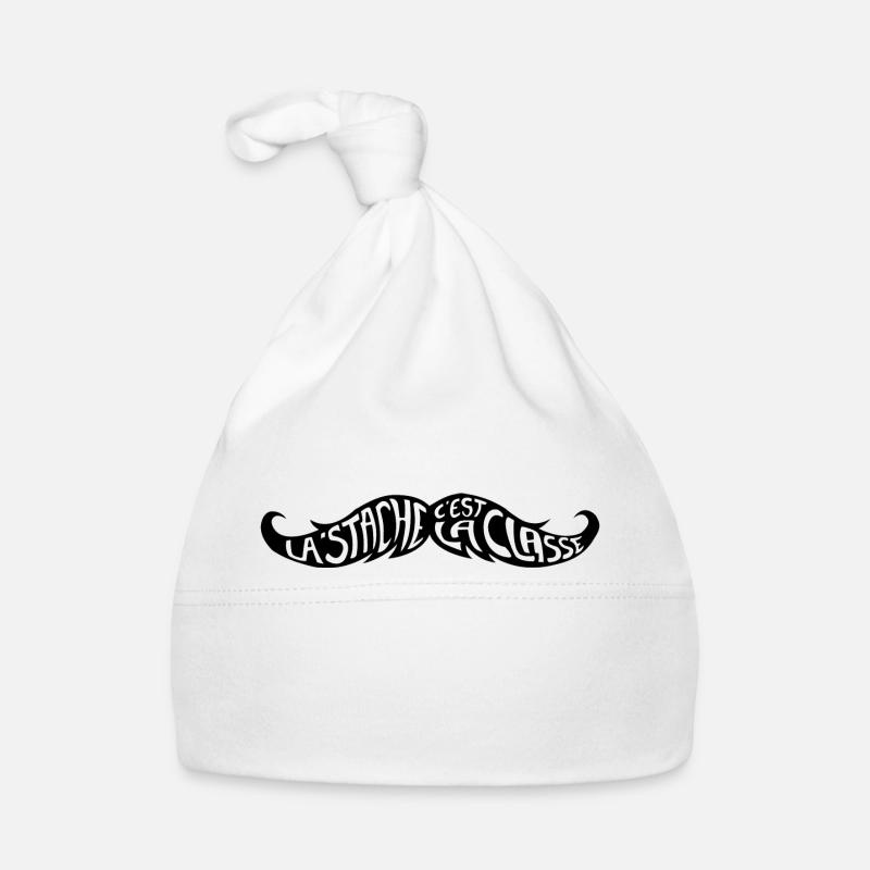 'stache - Bonnet bio Bébé - blanc