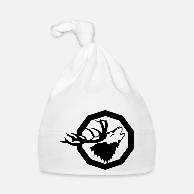 Jagd Logo Hirsch Baby Bio-Mütze