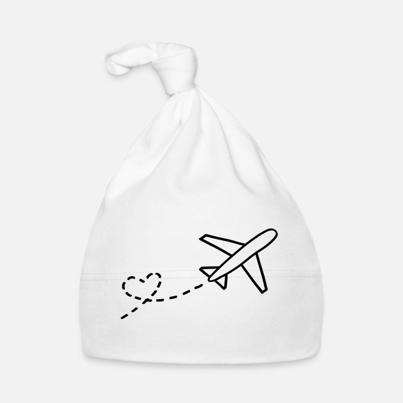 Herz und Flugzeug Baby Bio-Mütze