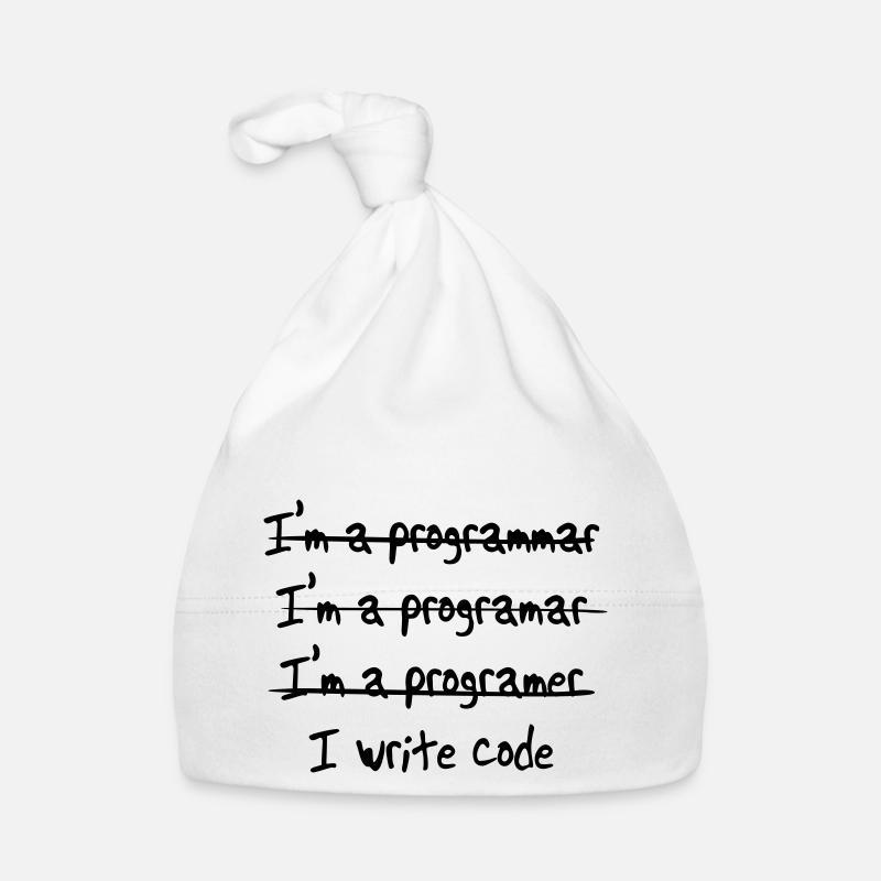 I'm programmer. I write code Organic Baby Cap